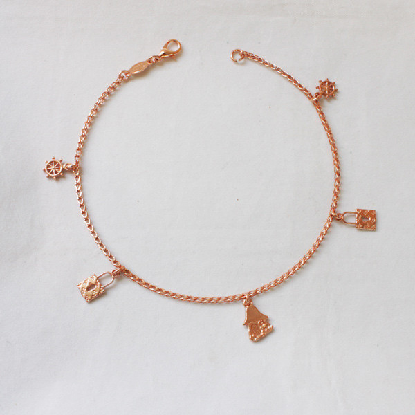 پابند زنانه مدل خانه کد JW310 پابند زنانه مدل خانه کد JW310