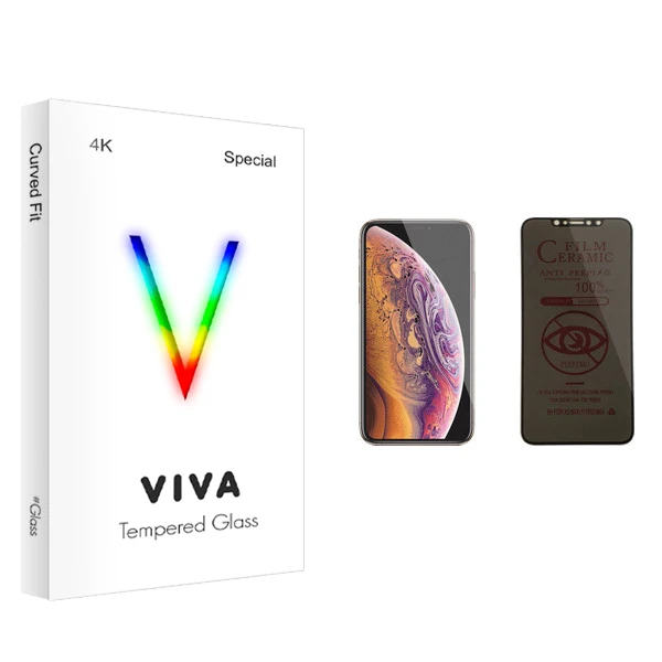 محافظ صفحه نمایش حریم شخصی ویوا مدل 4K مناسب برای گوشی موبایل اپل iPhone XS Max