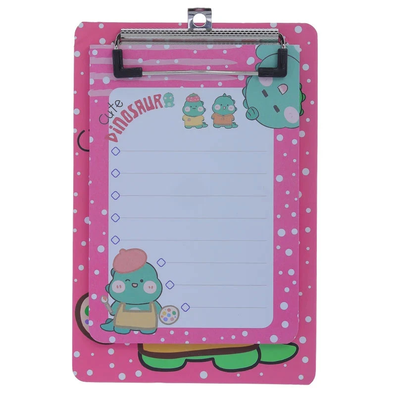 تخته شاسی مدل چک لیست طرح دایناسور سایز A5 به همراه کاغذ یادداشت