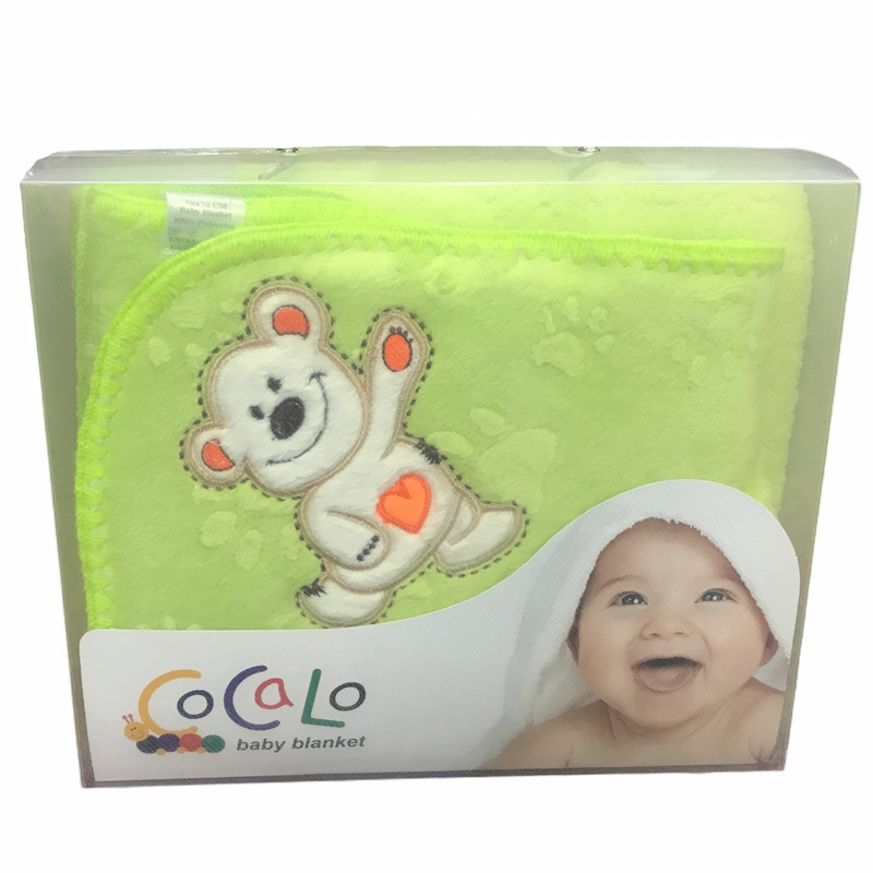 پتو نوزادی کوکالو طرح خرس خندان سایز 80x80 سانتی متر