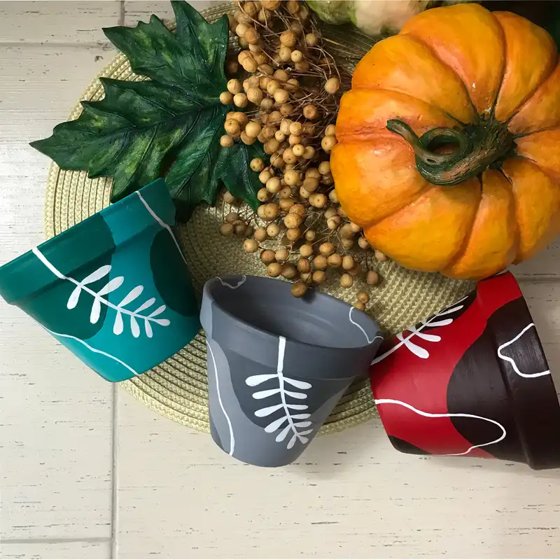 گلدان سفالی پاستل گالری مدل کاج کد 5