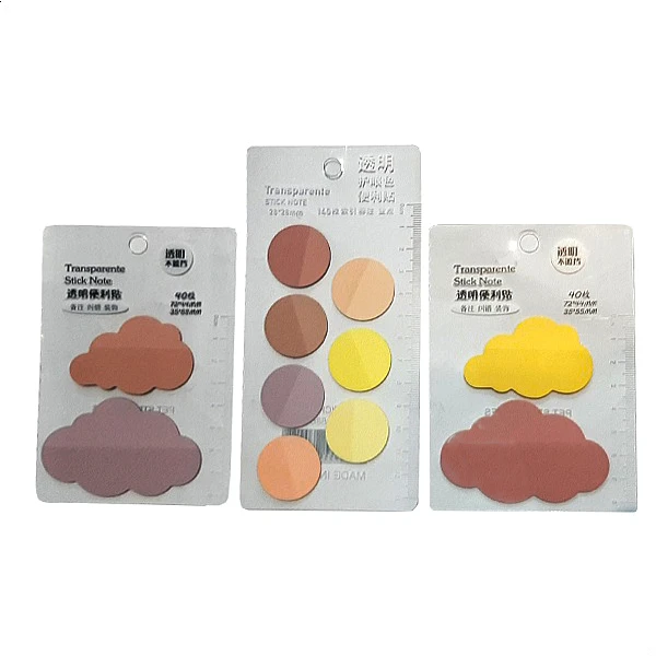 کاغذ یادداشت چسب دار مدل شفاف ابر مجموعه 3 عددی
