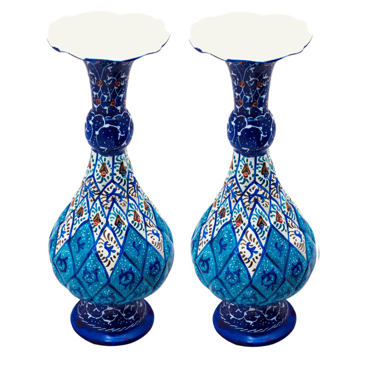 گلدان میناکاری مدل صراحی کد 397-12-102 مجموعه 2 عددی