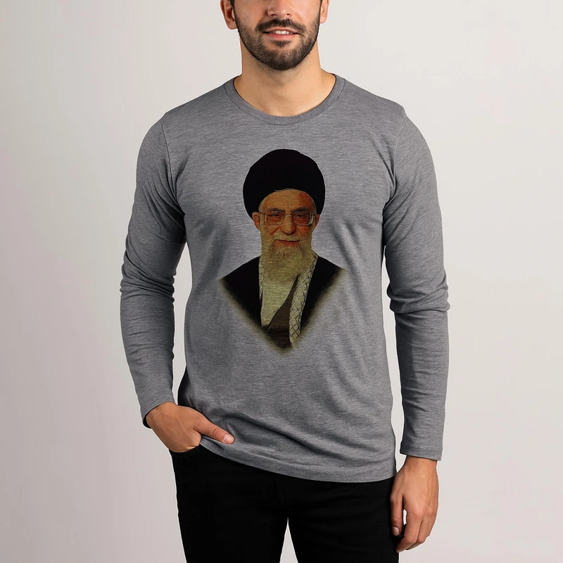 تی شرت آستین بلند مردانه مدل تصویر رهبر کد W265