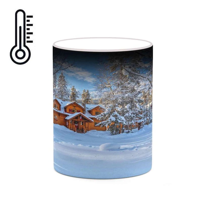 ماگ حرارتی کاکتی مدل منظره برفی کد mgh18493