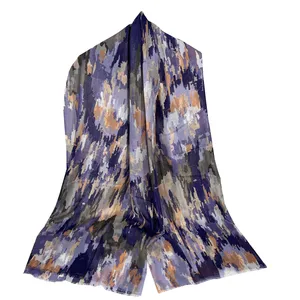 شال زنانه مدل نخی آبرنگی کد 1