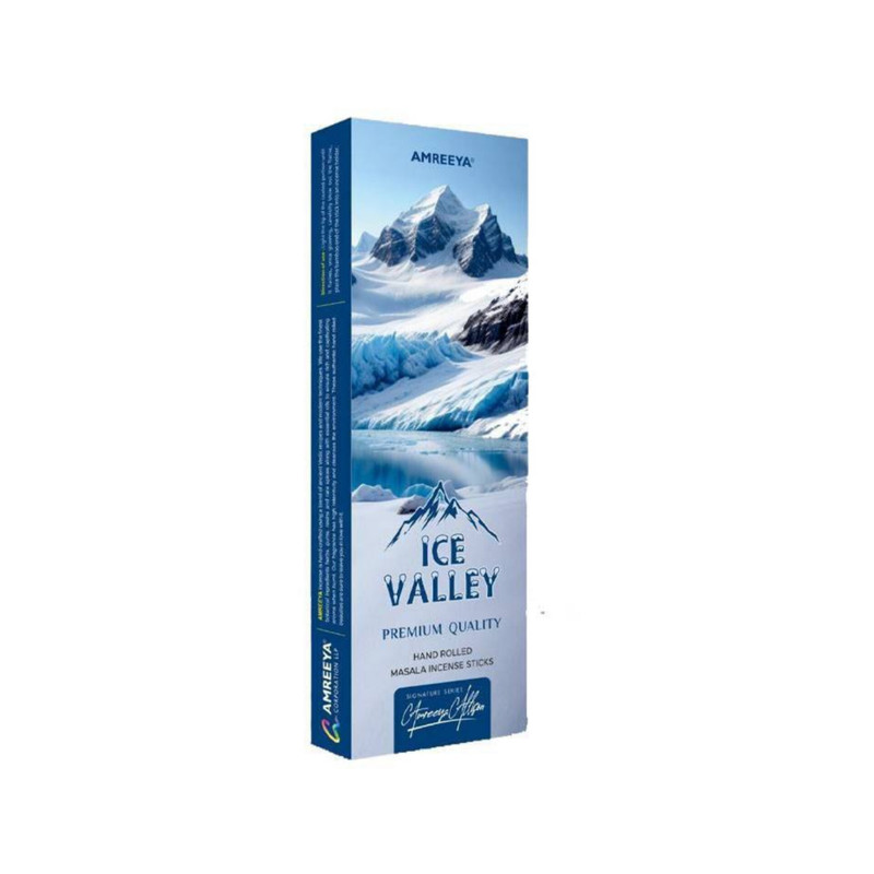 عود دستساز آمریا مدل دره یخی آیس ولی Ice Valley رایحه نعنا بسته 30 عددی