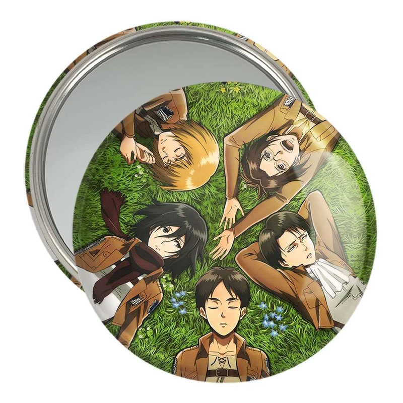 آینه جیبی خندالو طرح انیمه اتک آن تایتان کد 4843