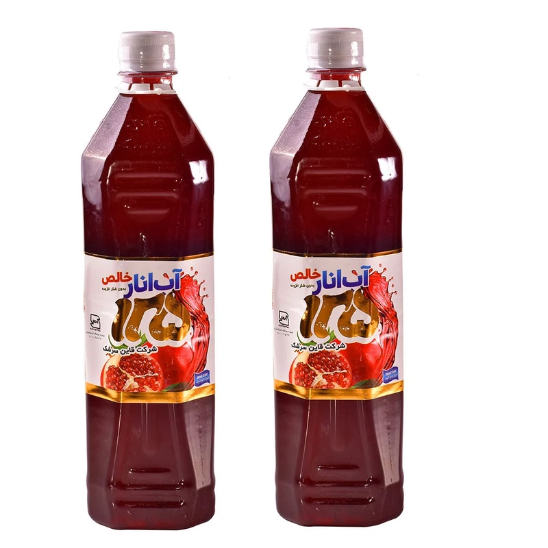 آب انار خالص 125 - 1 لیتر بسته 2 عددی