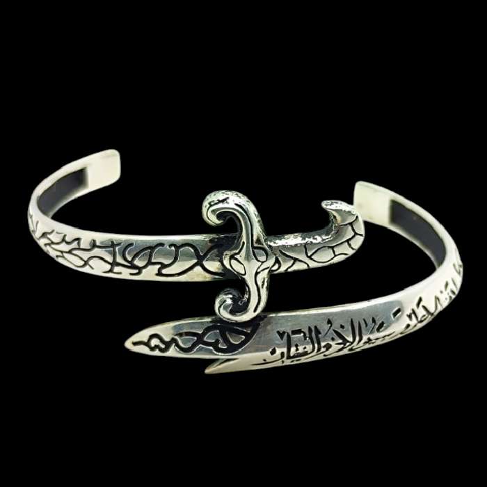 دستبند نقره مردانه طرح ذوالفقار کد 2800