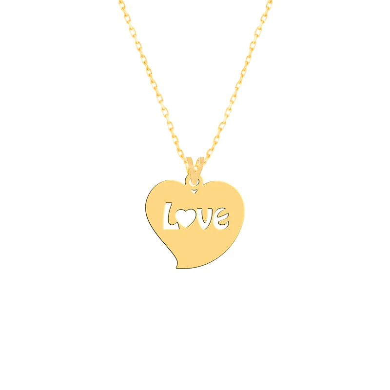 گردنبند طلا 18 عیار زنانه فرشته مدل WNLZ-000389 LOVE