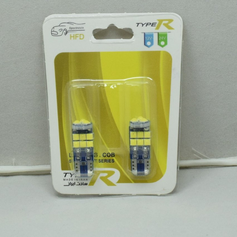 لامپ سکن خودرو اچ اف دی  طرح 15smd کد 3030 بسته دو عددی
