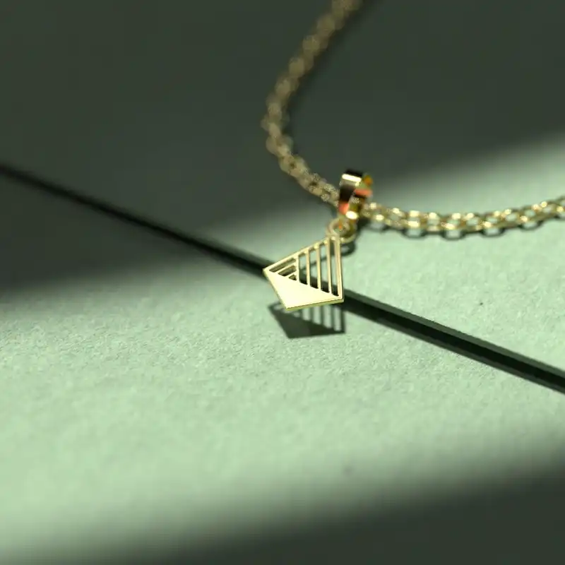 گردنبند طلا 18 عیار زنانه مدوپد مدل لوزی کد SS2-1-1169