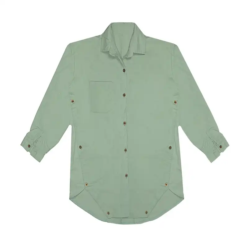 مانتو زنانه مدل لنین جلو دکمه کد 02