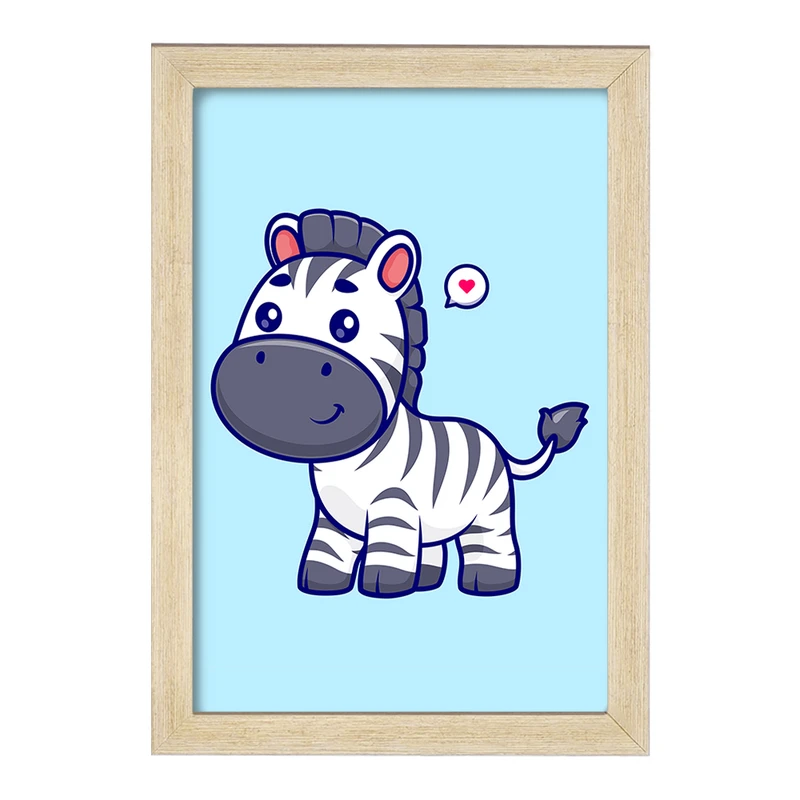 تابلو خندالو مدل حیوانات بامزه گورخر کد 29728