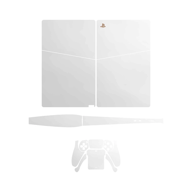 برچسب کنسول و دسته بازی PS5 Slim Digital Edition ماهوت مدل Metallic White 