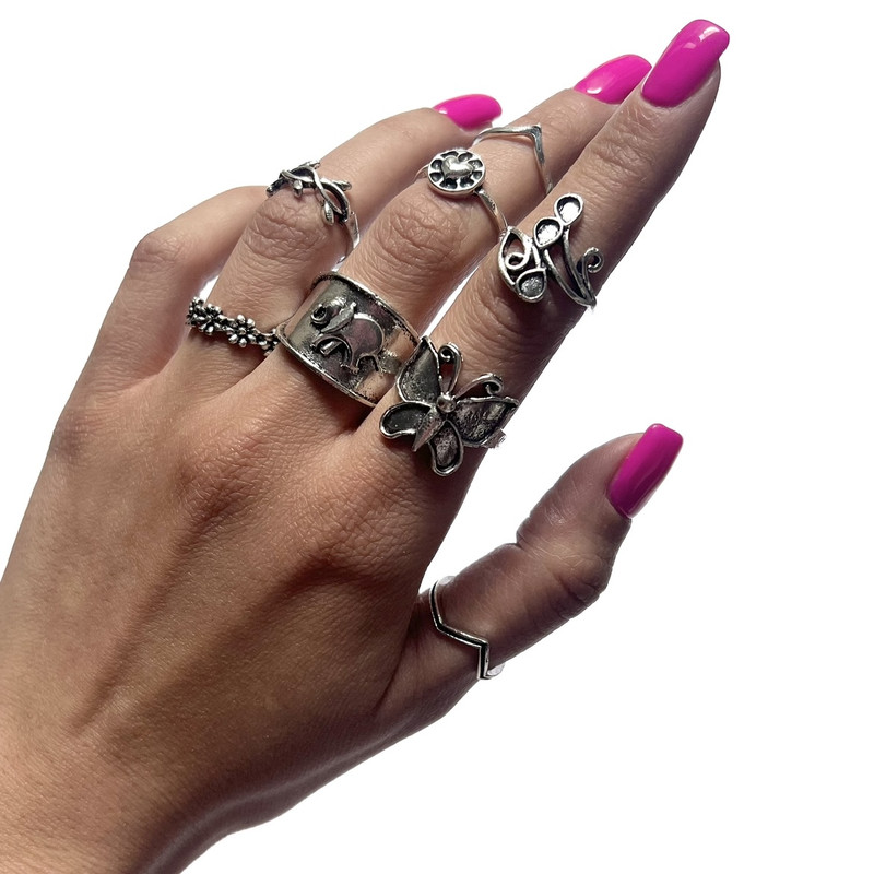 انگشتر زنانه مدل پروانه 119 بسته 8 عددی انگشتر زنانه مدل پروانه 119 بسته 8 عددی