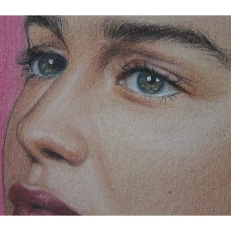 نقاشی مداد رنگی مدل امیلیا کلارک کد 03