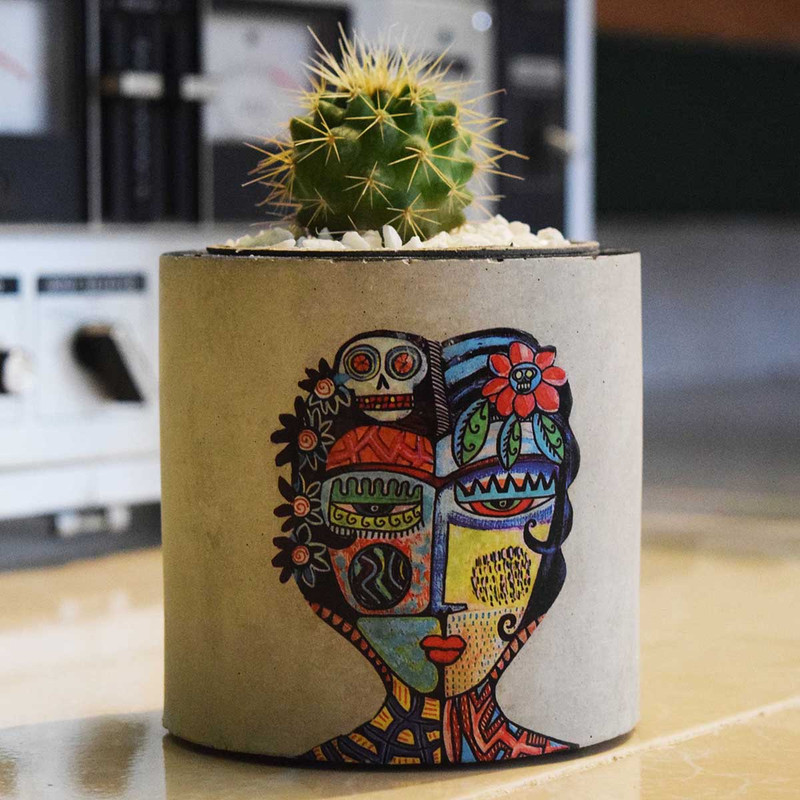 گلدان طرح چهره گلدان طرح چهره