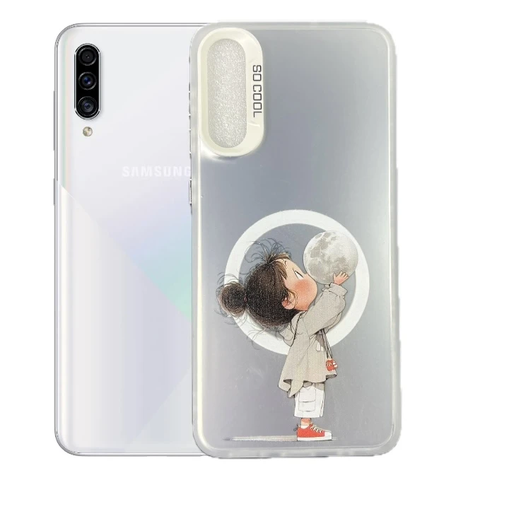 کاور طرح دختر و ماه مناسب برای گوشی موبایل سامسونگ Galaxy A30s/50/50s