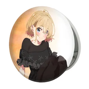 آینه جیبی خندالو طرح مامی نانامی انیمه کانوجواوکاری مدل تاشو کد 18169 