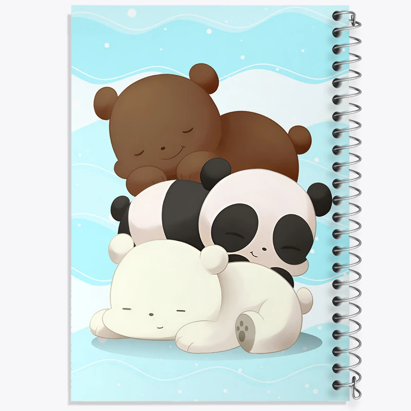 دفتر ژورنال نویسی 50 برگ خندالو مدل نقطه ای طرح سه خرس کله پوک کد N4915