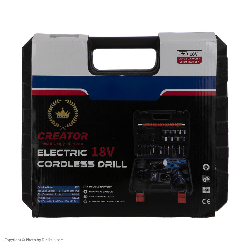 دریل کریتور مدل کردلس مجموعه 28 عددی