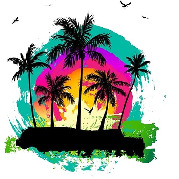 استیکر پارچه و لباس پاد آفرین طرح منظره کد 4252