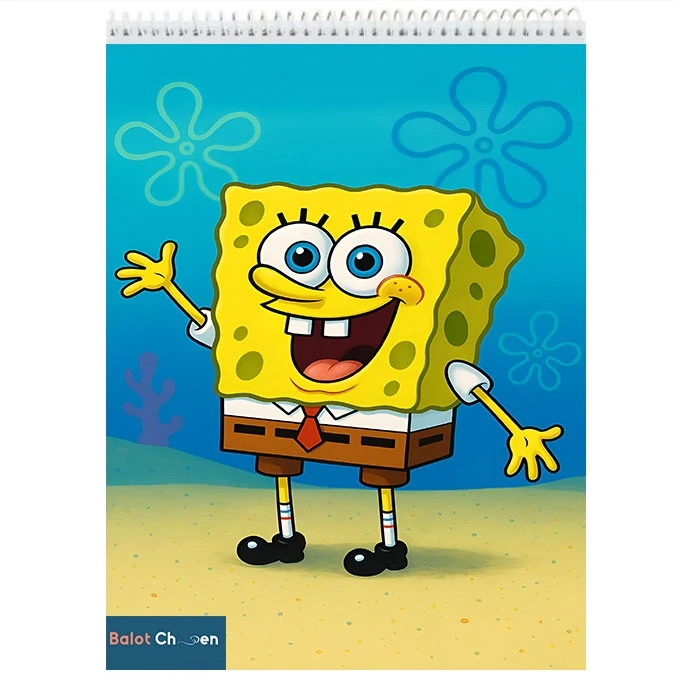 دفتر نقاشی 50 برگ بلوط چین مدل SPONGEBOB کدA4-N50-SSPPOOO