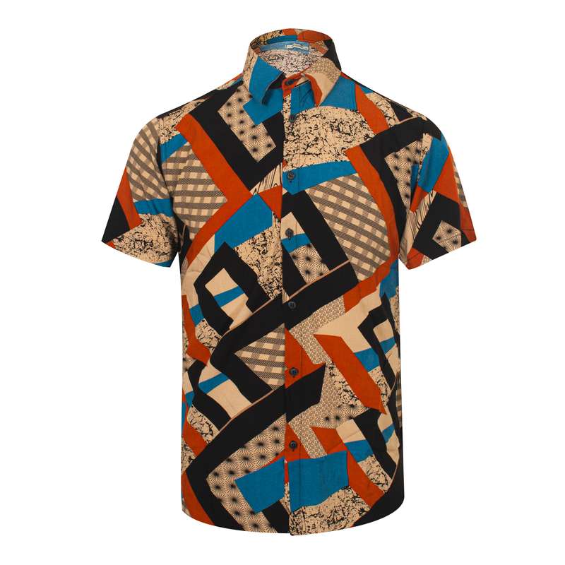 پیراهن آستین کوتاه مردانه مدل هاوایی Pir-35