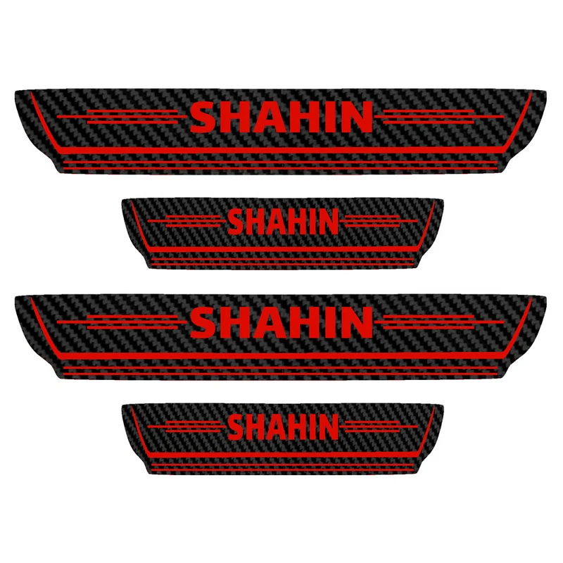 برچسب بدنه خودرو اسپرت غدیر مدل پارکاب کربن YA59 A11مناسب برای شاهین بسته 4 عددی