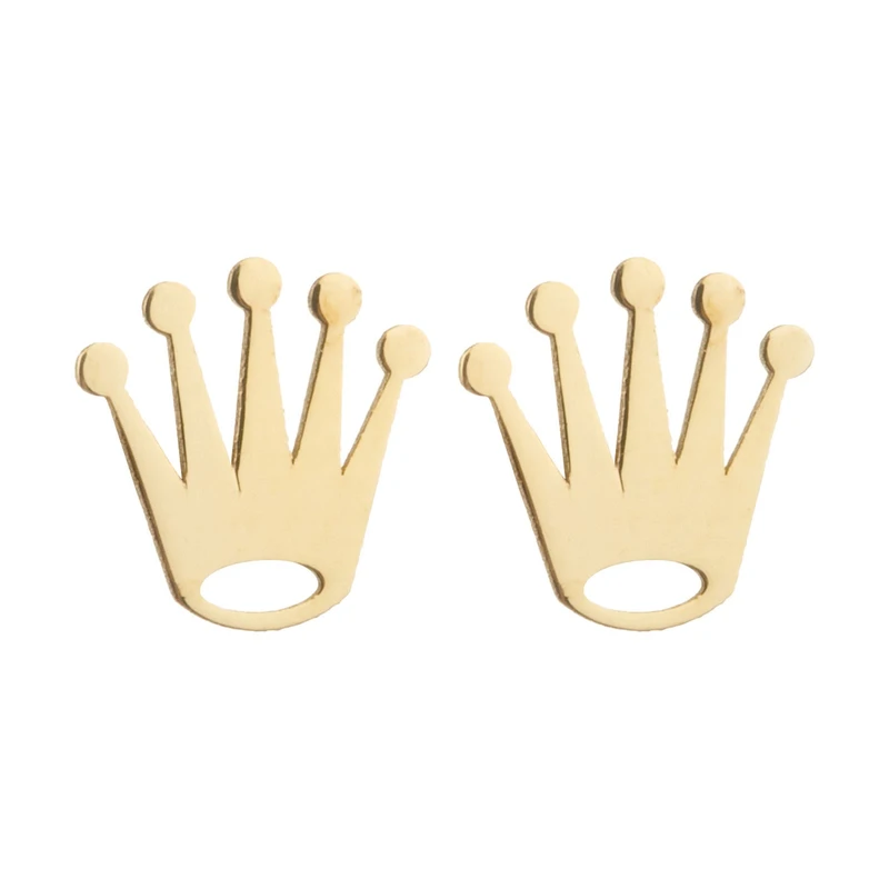 گوشواره طلا 18 عیار زنانه قیراط طرح تاج کد GH3959