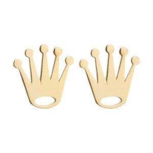 گوشواره طلا 18 عیار زنانه قیراط طرح تاج کد GH3959