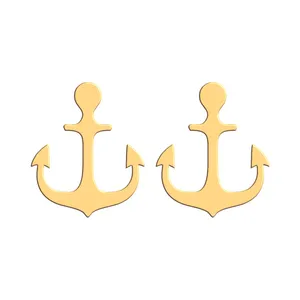 گوشواره طلا 18 عیار زنانه فرشته مدل لنگر کشتی WEL-000289