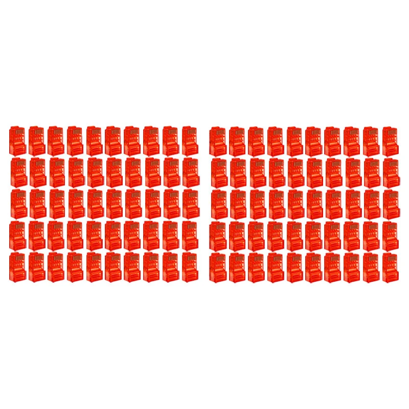 سوکت شبکه Cat6 مدل RJ45 بسته 100 عددی