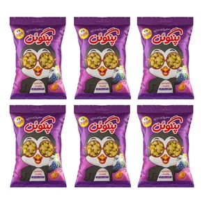 بادام زمینی روکش دار دراژه هلندی با طعم سرکه نمکی پنگوئن - 80 گرم بسته 6 عددی