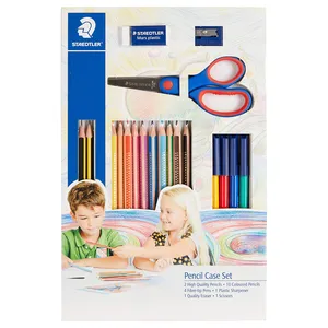 بسته لوازم تحریر استدلر مدل PENCIL CASE SET مجموعه 19 عددی