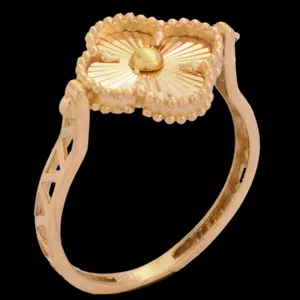 انگشتر طلا 18 عیار زنانه طلای مستجابی مدل ونکلیف کد T2314 865 سایز 54