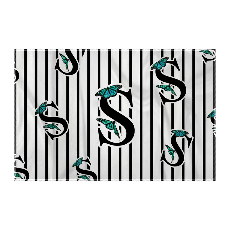 کاغذ کادو ترمه طراحان ایده مدل حرف S  پروانه ای کد cfp3021