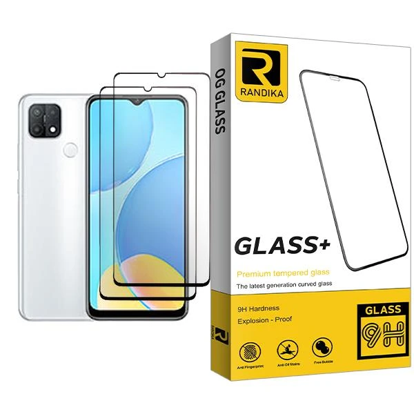 محافظ صفحه نمایش راندیکا مدل Randika Glass MIX002 مناسب برای گوشی موبایل اوپو A15s بسته دو عددی