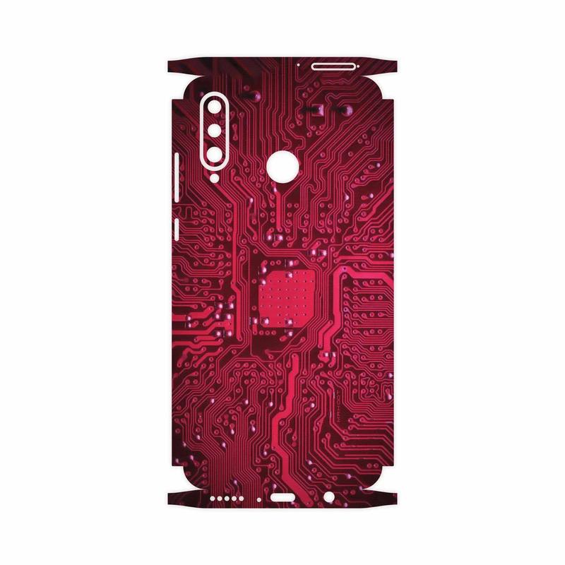 برچسب پوششی ماهوت مدل Red-Printed-Circuit-Board-FullSkin مناسب برای گوشی موبایل هوآوی P30 Lite (48 MP Camera)