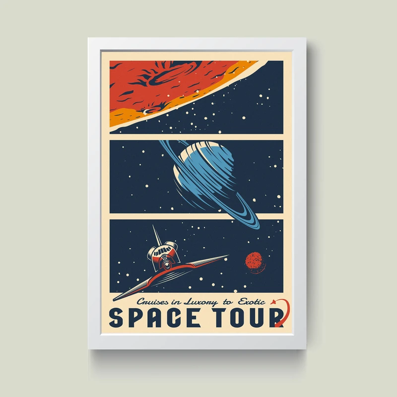 تابلو مدل Space Tour فضا کد m2545-w