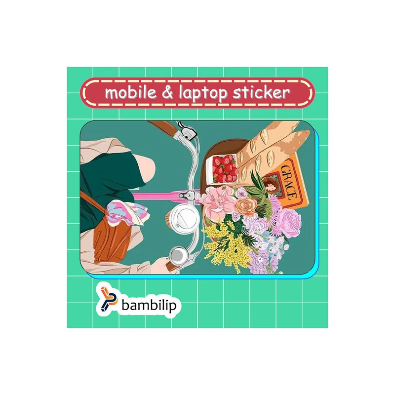 استیکر بامبیلیپ مدل کارت عابر طرح دوچرخه و خرید کد 7021517