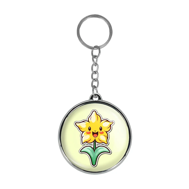 جاکلیدی خندالو طرح گل و گیاه مدل دوطرفه کد 3664436645