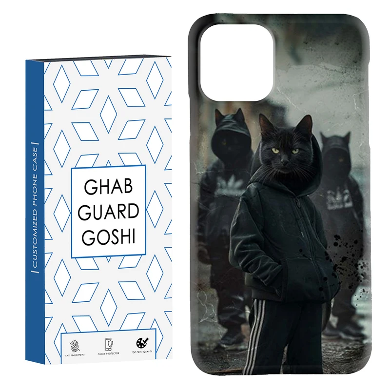 کاور قاب گارد گوشی طرح گربه سیاه کد Dimo-356 مناسب برای گوشی موبایل اپل  IPHONE 11 PRO MAX