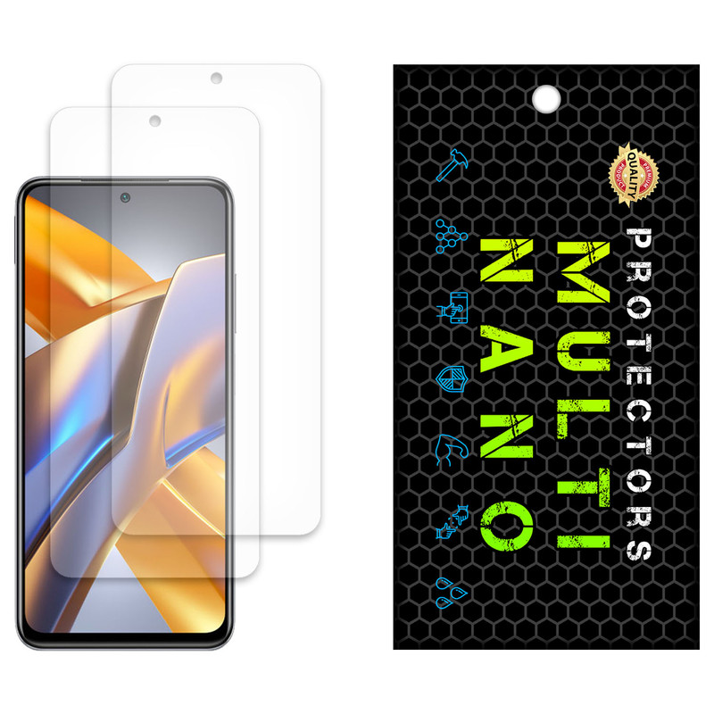 محافظ صفحه نمایش مات مولتی نانو مدل X-S2M مناسب برای گوشی موبایل شیائومی Poco M5s بسته دو عددی