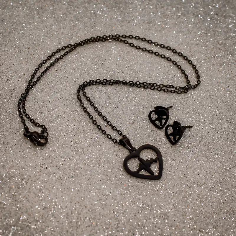 نیم ست زنانه طرح قلب کد RKH_1026