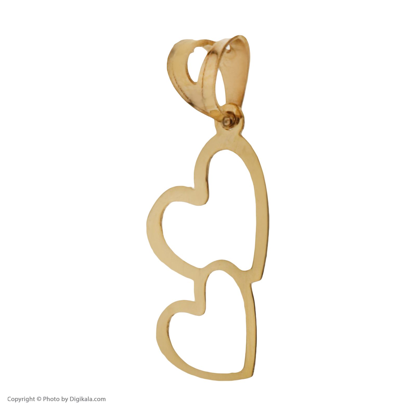 آویز گردنبند طلا 18 عیار زنانه مایا ماهک مدل MM1494 طرح قلب -  - 3