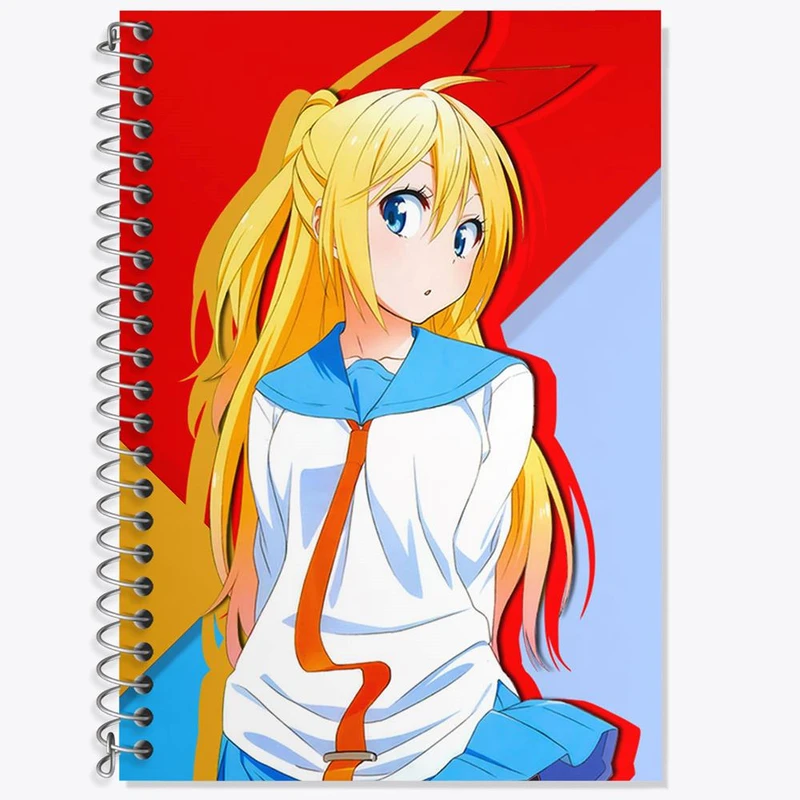 دفتر زبان 50 برگ خندالو مدل سه خط طرح انیمه عشق دروغین کد 17190