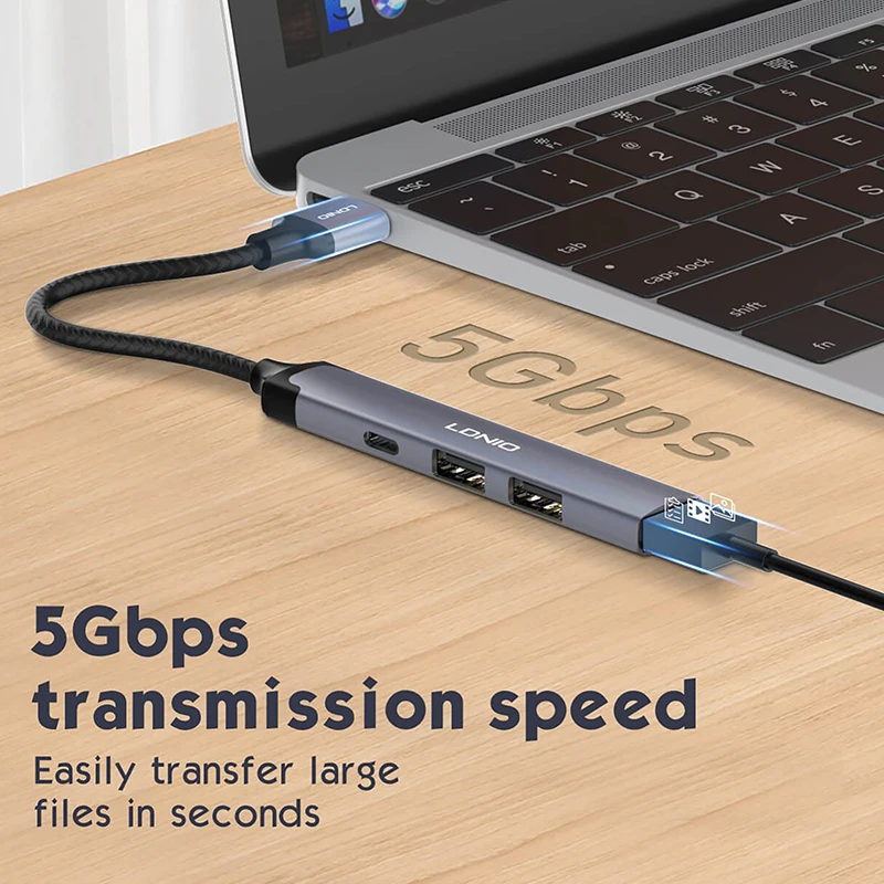 عکس شماره 7 : هاب 4 پورت usb-a الدینیو مدل ds-44c